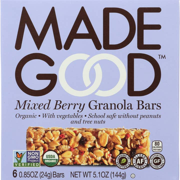 KeHE Distributors, LLC - Wholesale Granola - MadeGood Mixed Berry Granola Bars, 5.1 Oz0