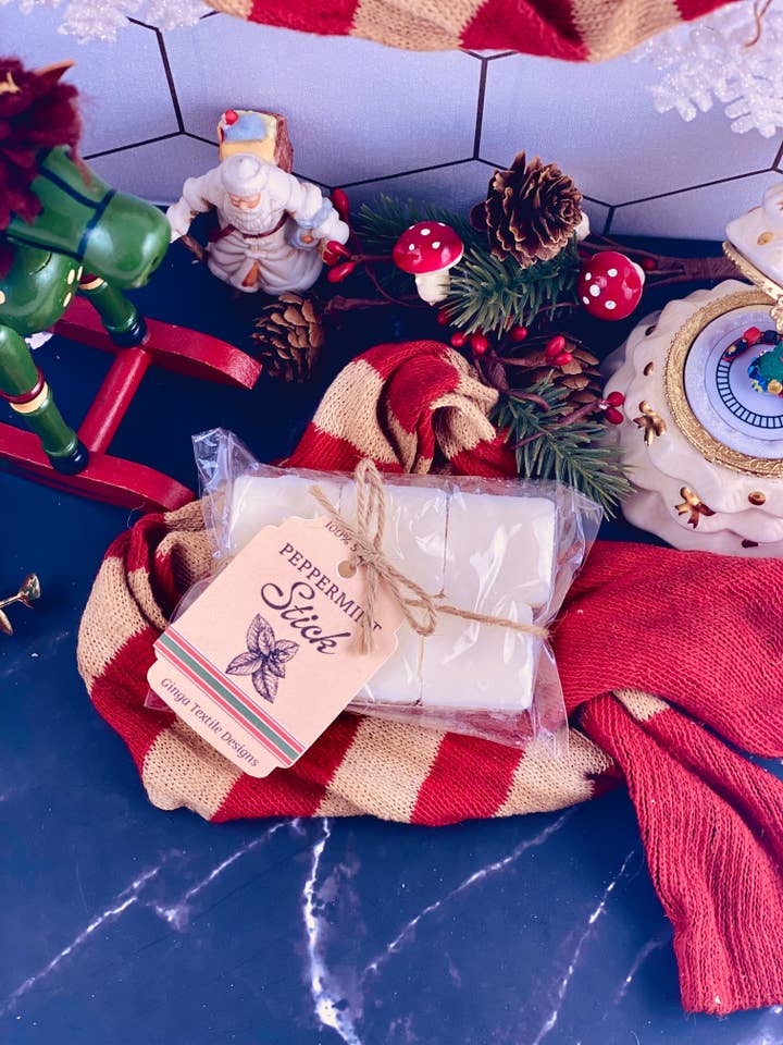 Peppermint Stick Wax Melts for wholesale by Ginga Textile Designs L.L.C