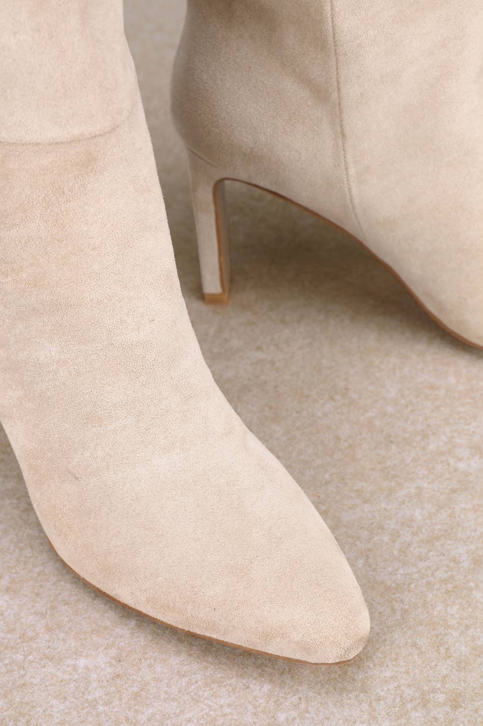 Oliccui - Vente Bottes – femme - BOTTES HAUTES À BOUT POINTU EN FAUX SUÉDINE12