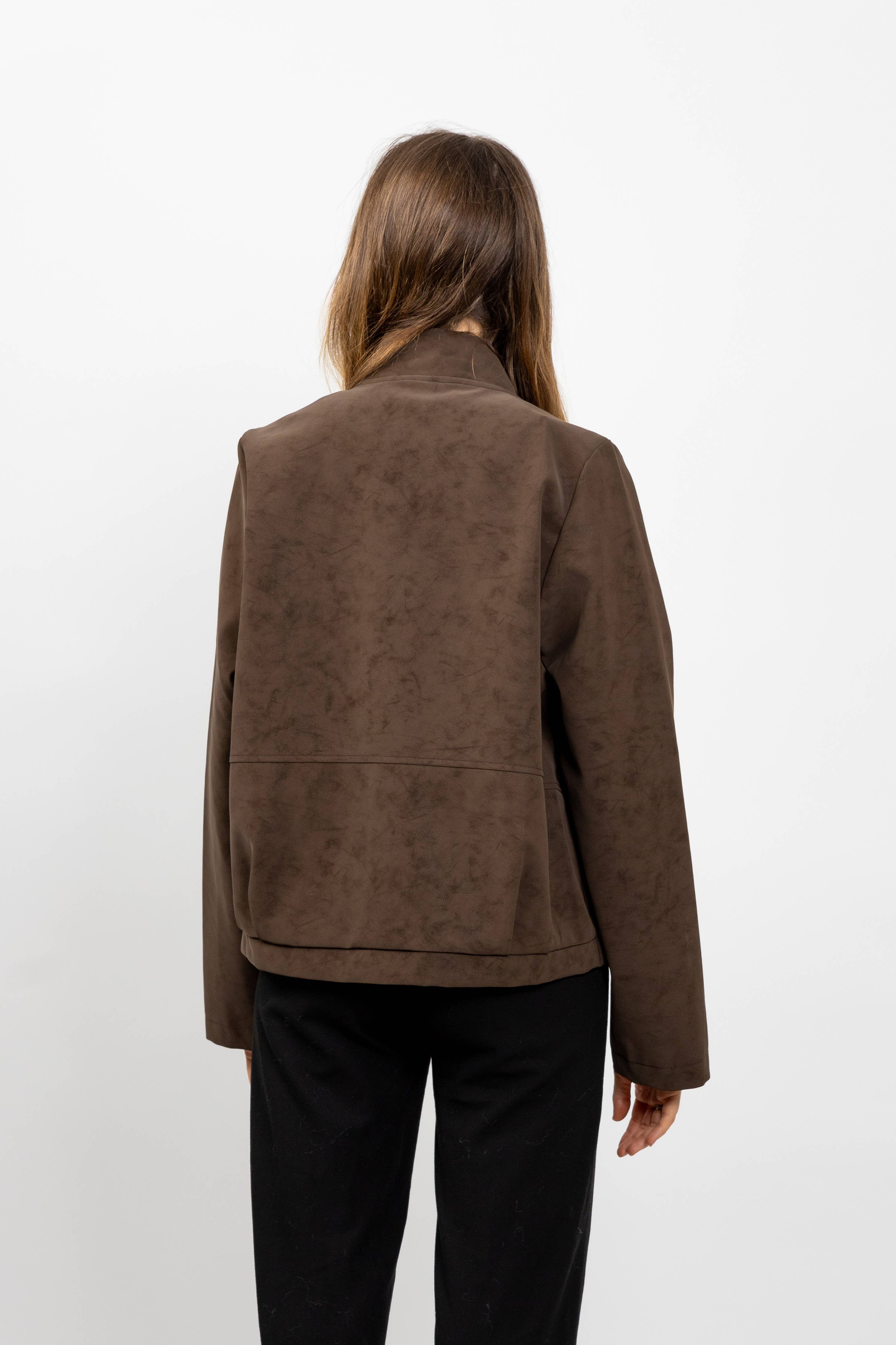 KZELL PARIS - Vente Veste – femme - VESTE BLOUSON EFFET DAIM IMPERMÉABLE6