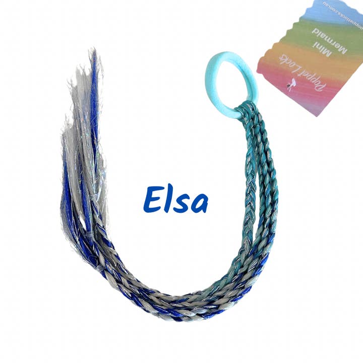 Poppet Locks - Wholesale Hair tie - Mini Mermaid Ponytail - Elsa - 12"