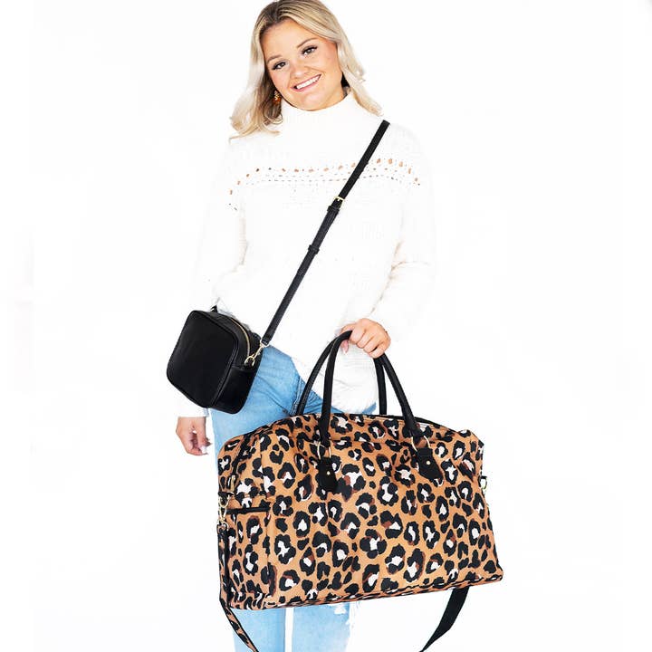 Viv&Lou - Wholesale Weekender Bag - Women's - Spotlight Leopard Travel Bag2