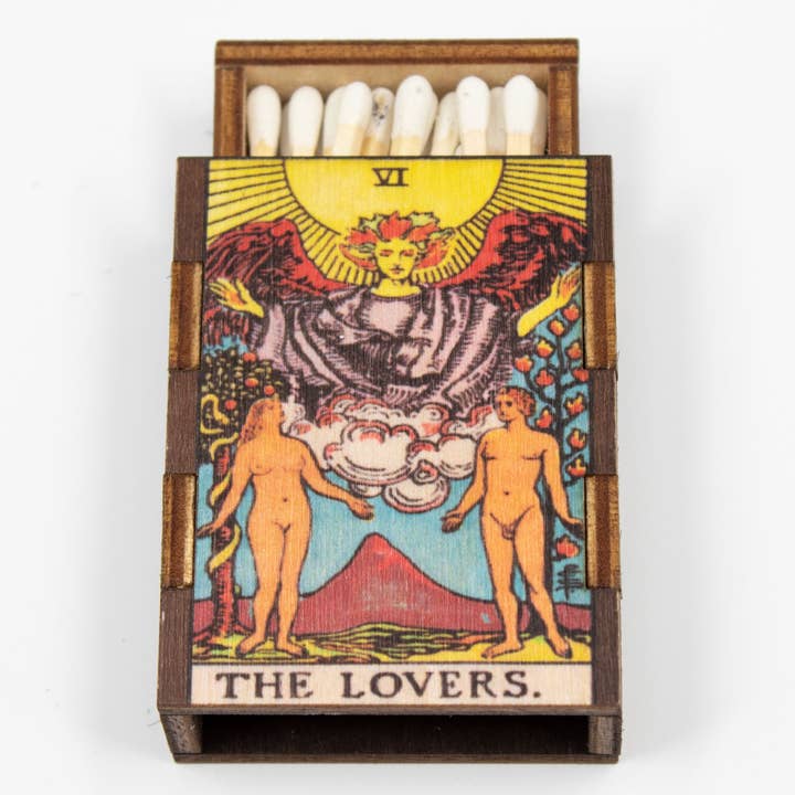 Matches • The Lovers Tarot Wooden Matchbox • Candle Acc for wholesale by Most Amazing