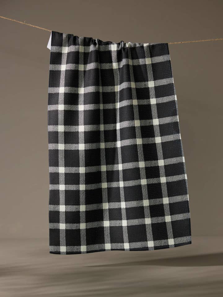 Wicklow Black Tea Towel for wholesale by Geometry