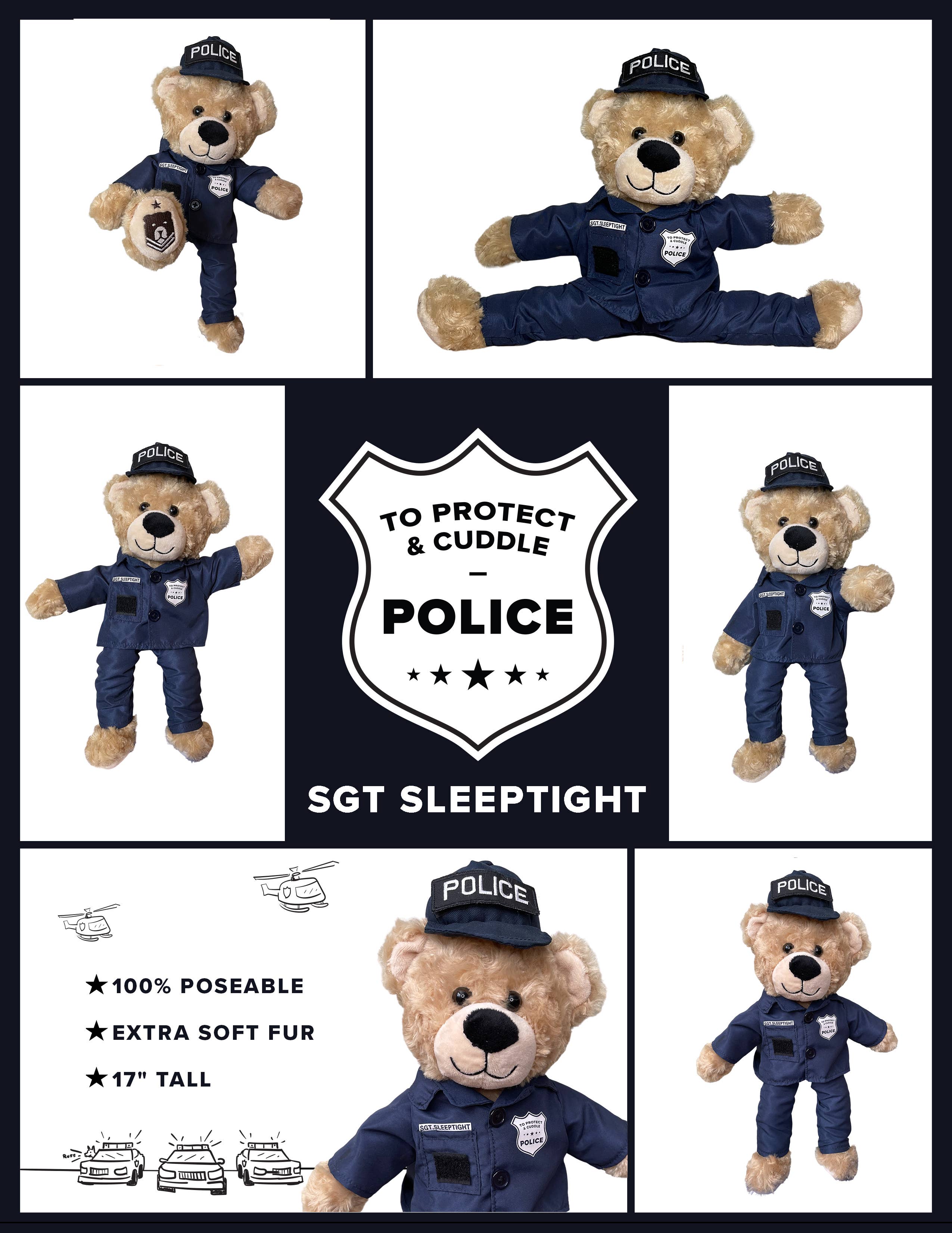 ZZZ Bears - Wholesale Stuffed/Plush Toy - Kids & Baby - Sgt Sleeptight - Police1