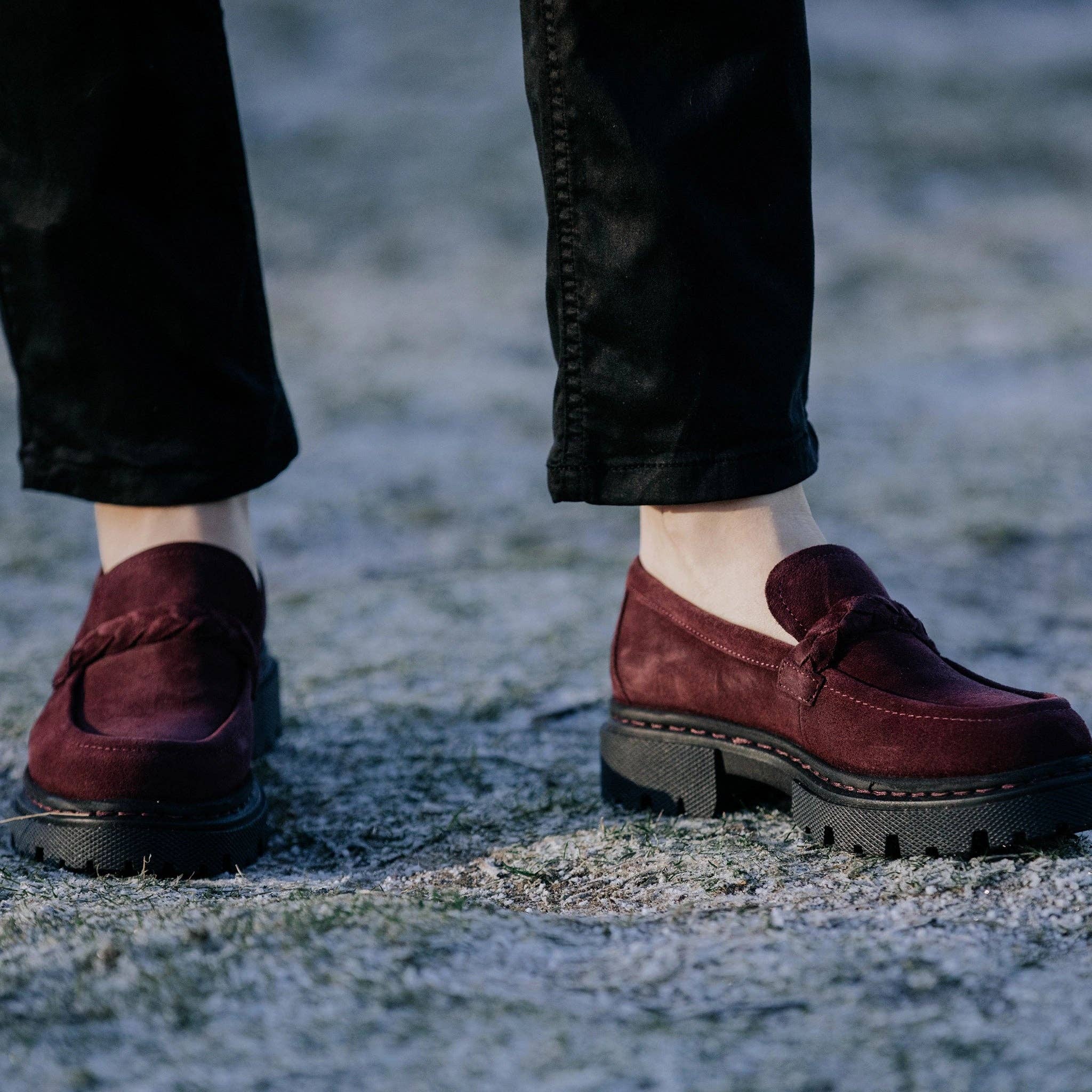 Welligogs - Venta al por mayor Mocasines - Mujer - Mocasines Hackney Burgundy de gamuza2