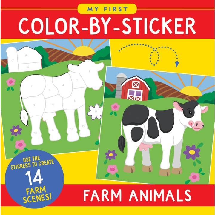 Peter Pauper Press - Wholesale Sticker - Kids & Baby - My First Color-By-Sticker Book -- Farm Animals