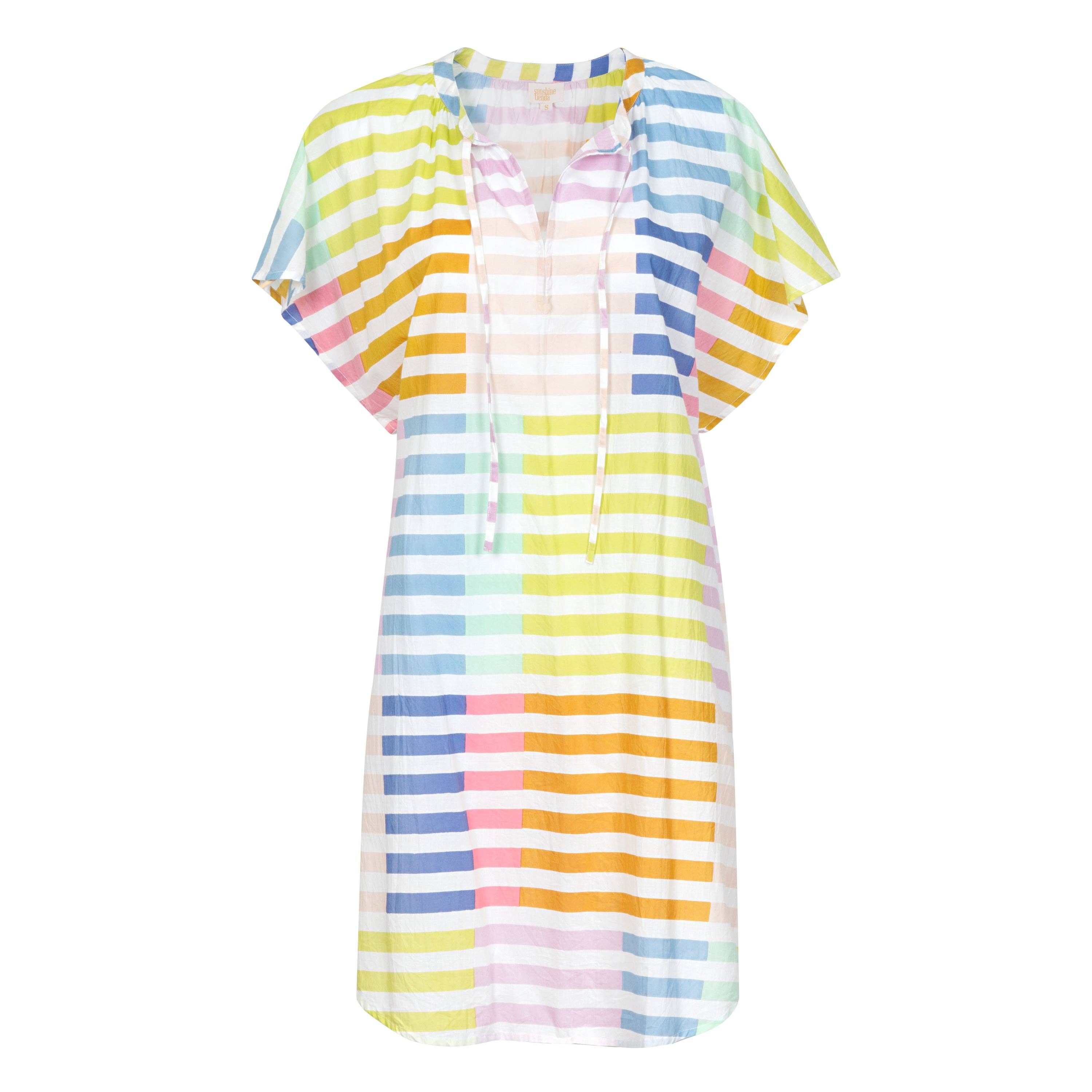Sunshine Tienda - Wholesale Dress - Women's - Colorful Stripe Cove Cover-Up2
