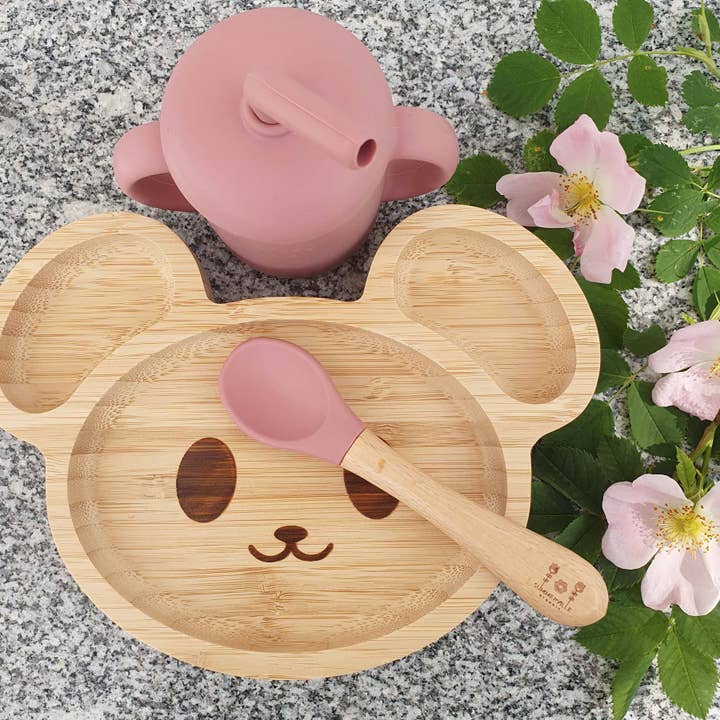 Summerville organic - Wholesale Dinnerware Set - Kids & Baby - Kids Bamboo Tableware Mouse Dusty Rose5