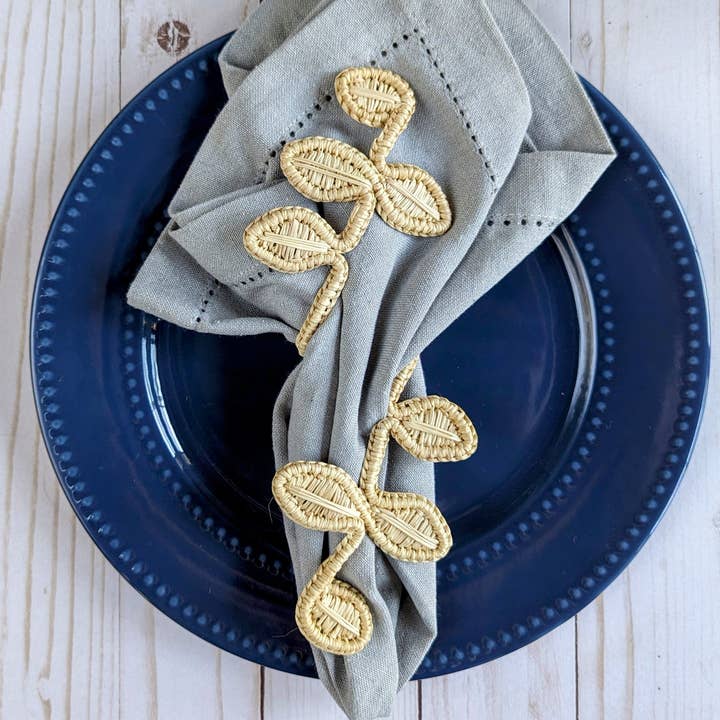 Vines Handgeweven Iraca Servetring voor wholesale door Macondo Forever