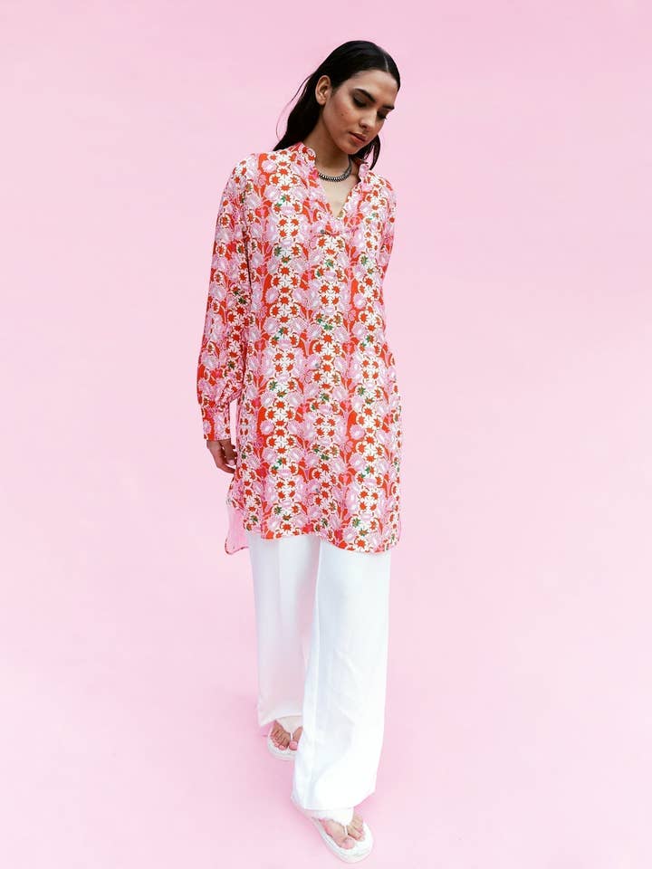 Marbella Short Kaftan Dress / "Magdalena" for wholesale by Jessica Russell Flint