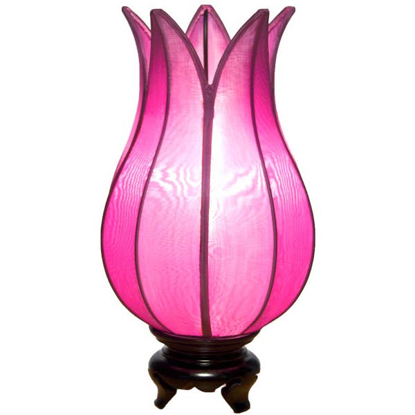 Om Gallery - Wholesale Accent/Desk Lamp - Baby Flowering Lotus Lamp - Purple