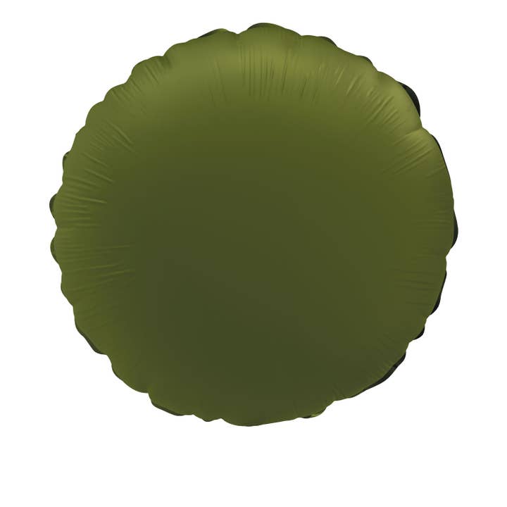 Folienballon Form: Rund - Olivgrün - Ultramatt - 45 cm für den Großhandel von Folat BV