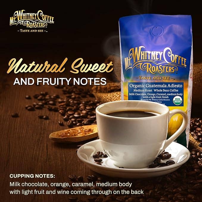 Organic Guatemala Adiesto 2lb Whole Bean Coffee for wholesale by Mt. Whitney Coffee Roasters