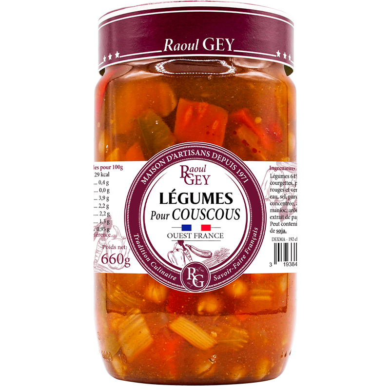 Maison RGEY - Wholesale Pickled Vegetables - Couscous vegetables 72cl - Raoul Gey - 12780