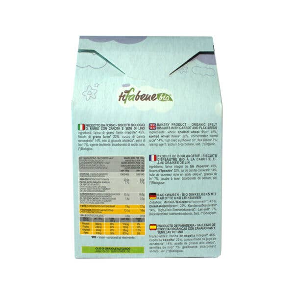 Le deliziose pasticceria sas Ti fa bene bio - Wholesale Cookie - Organic spelt and carrot cookies with flax seeds1