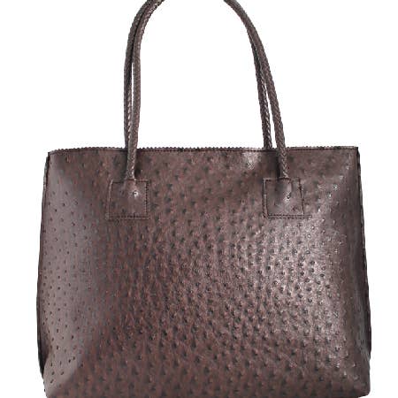 22 Tote - Wholesale Tote Bag - Women's - Lightweight Ostrich Zippered Tote Bag4
