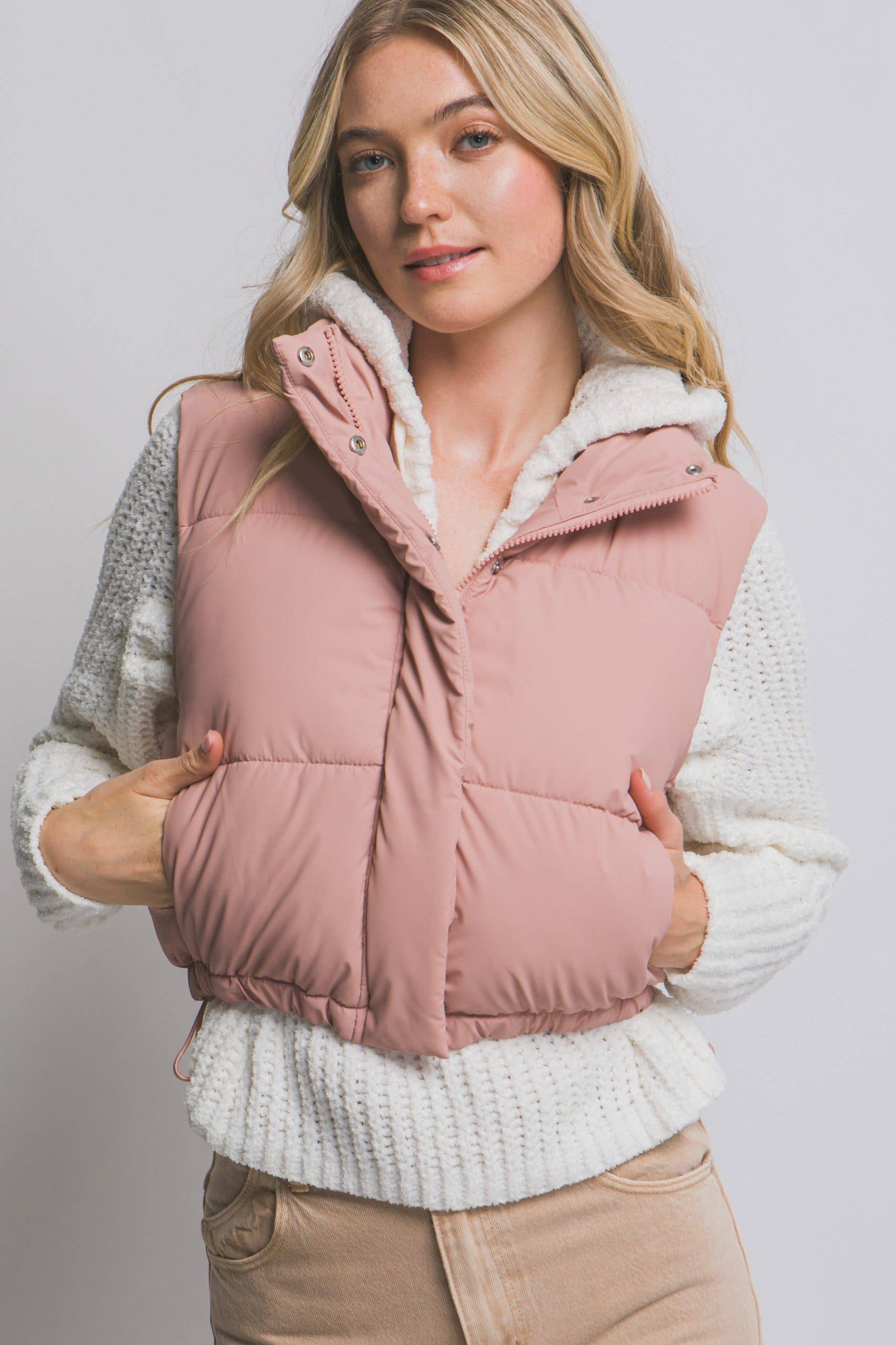 Vanilla Monkey - Wholesale Jacket - Women's - Cropped Puffer With Pockets10