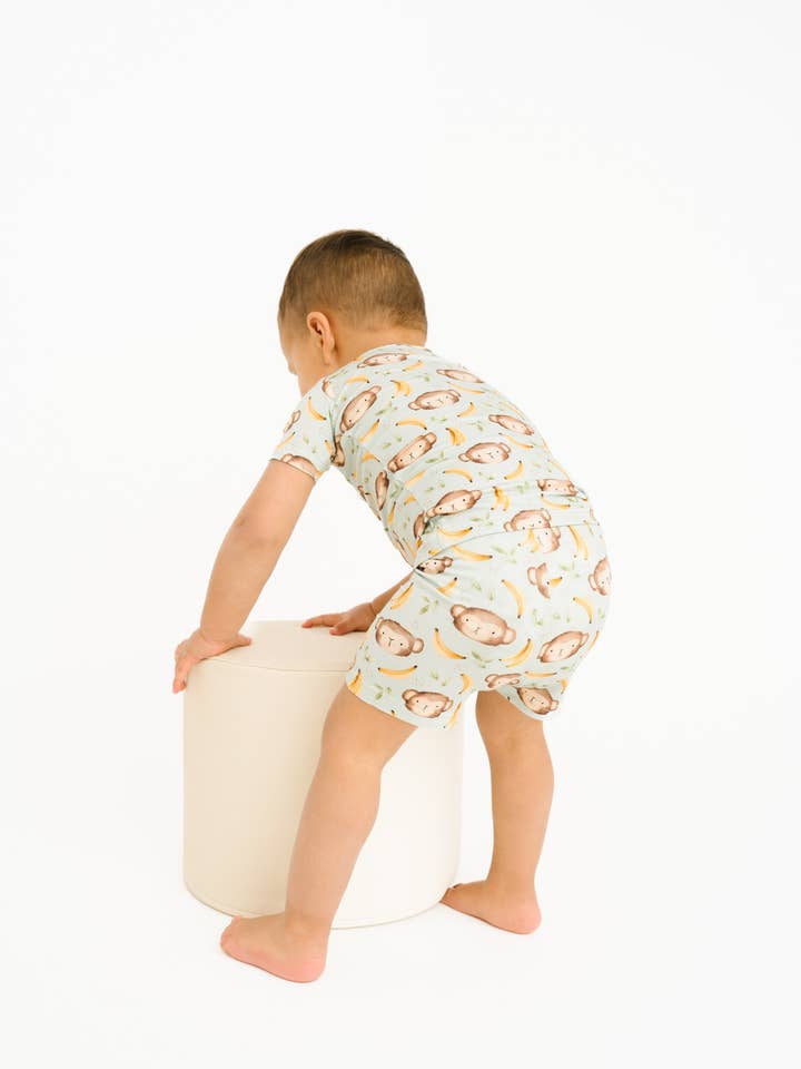 Little One Shop - Wholesale Top & Short Set - Kids - Monkey Mischief Bamboo Shorts Set8