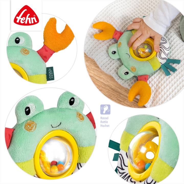Fehn - Wholesale Handheld Rattle - Baby - Spinning Ball Rattle Crab - Motor Skills Toy with Rattle Ball3