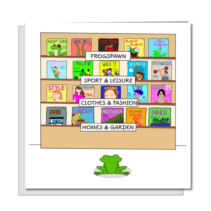 Funny Birthday Card - Family Friends Dad Brother GSOH - Humorous Rude Naughty Cheeky - Frog / Frogspawn - Swizzoo for wholesale by Swizzoo Cards