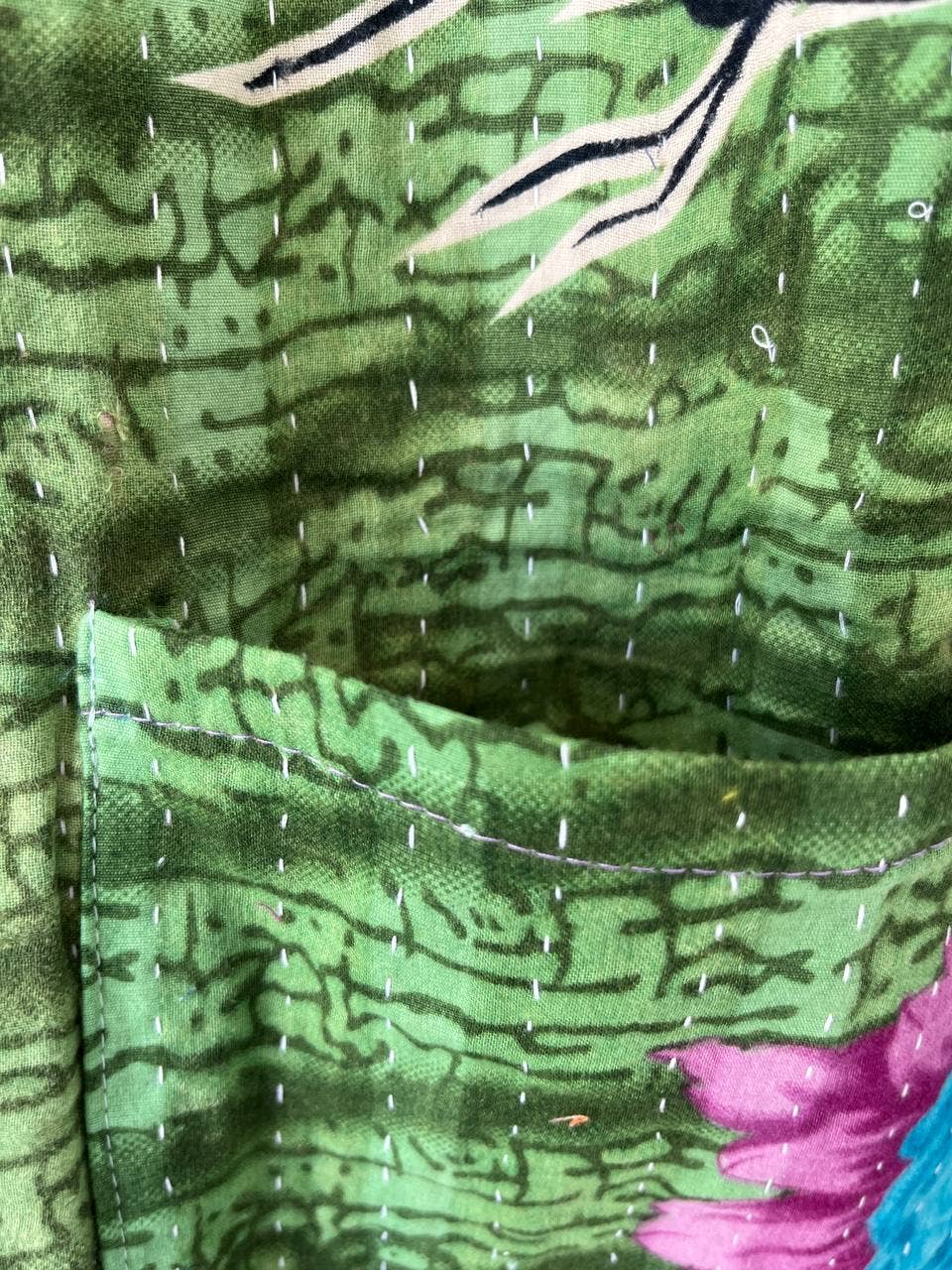 Bhawana Handicrafts - Vente Peignoir – femme - Peignoir Kantha Bohemian, peignoir Kantha en coton indien, vêtements de nuit3