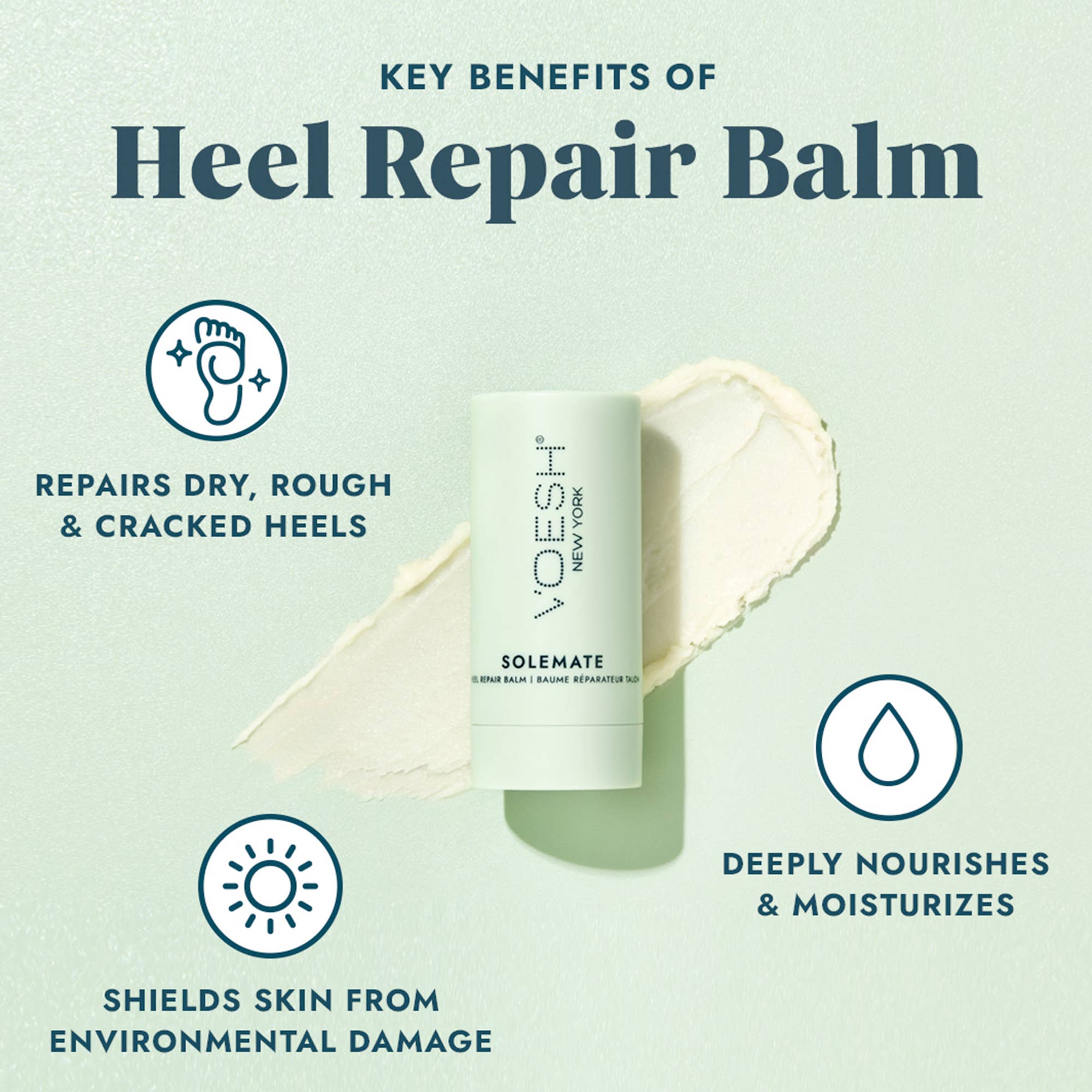 VOESH New York - Wholesale Foot Cream - Solemate Heel Repair Balm Retail Display Kit - Mint2