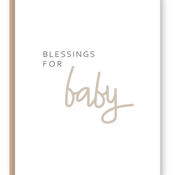 Notes Speak - Wholesale Baby Card - BLESSINGS FOR BABY | tan
