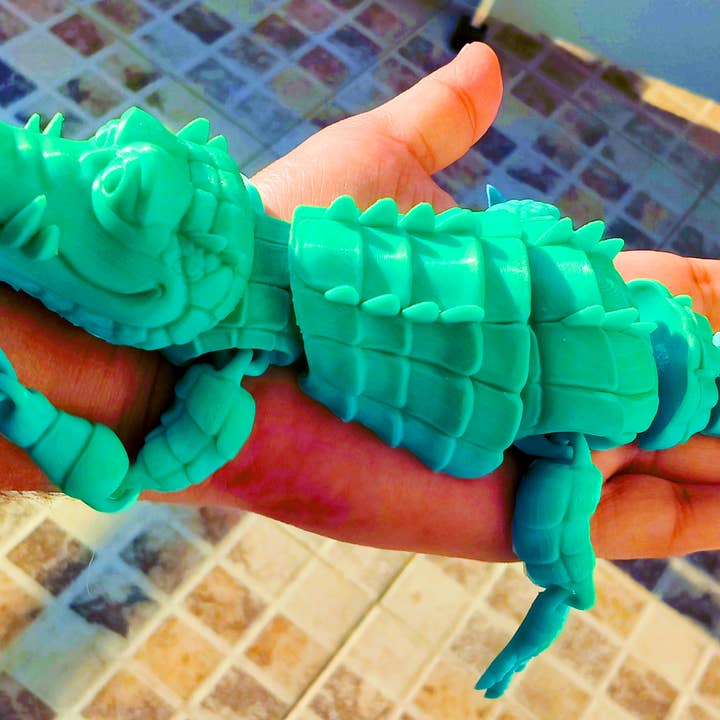 Cloud Nine 3d Studio - Wholesale Fidget Toy - Kids - Articulated Crocodile Fidget Toy, Crocodile Desk Buddy