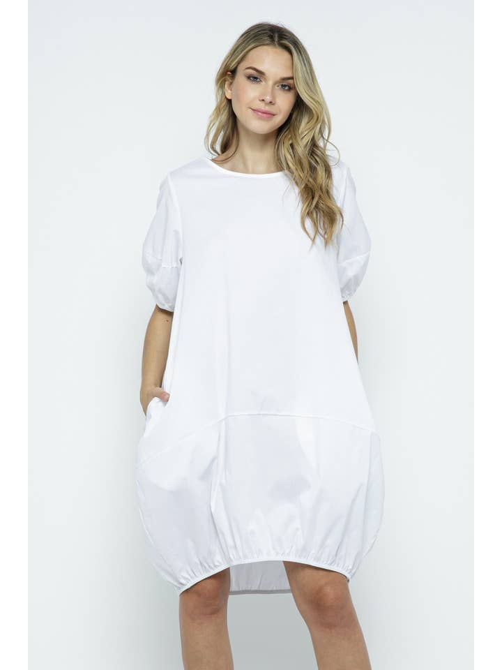 Bloidy – wholesale Klänning - Dam – Poplin Kortärmad Mini Bubble Klänning - D10482SS