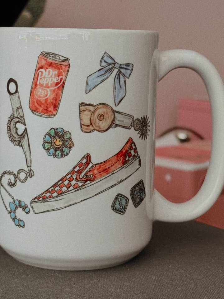 COWGIRL COLLAGE MUG for wholesale by Western Vintage Babe