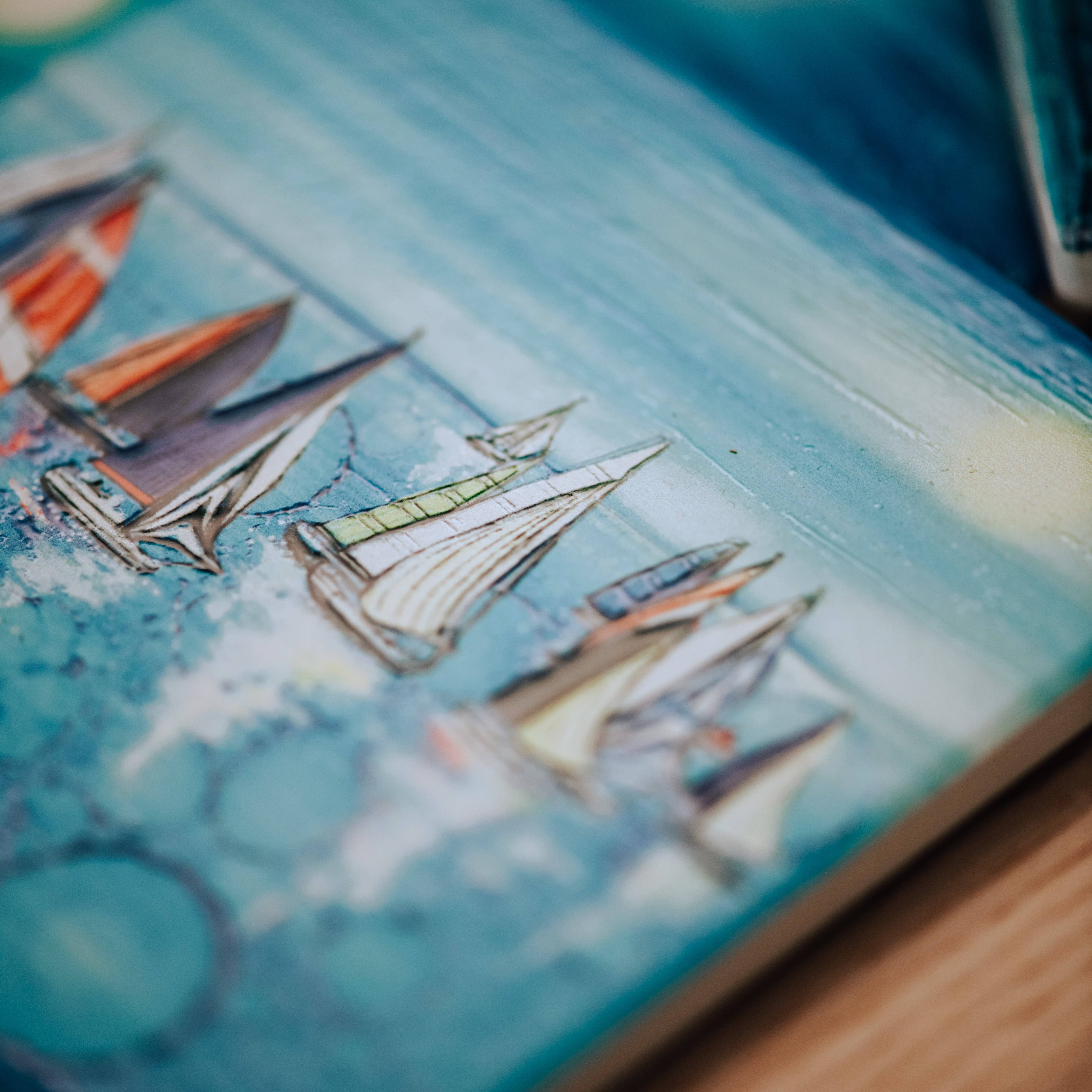 By Jo Crafts – wholesale Coasters – 83-C Nautical Regatta Coaster10