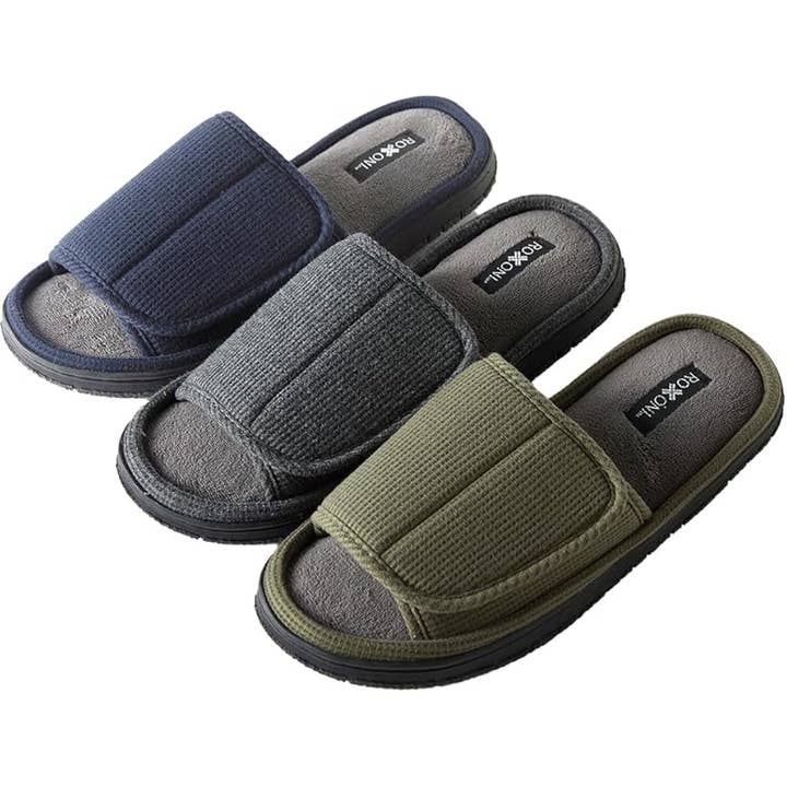 Roxoni - Wholesale Slippers – Men's - Roxoni Men's Adjustable Slide Slippers1