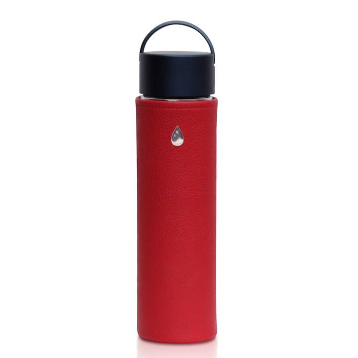 Glass Water Bottle Classic Fire for wholesale by Liquidsands