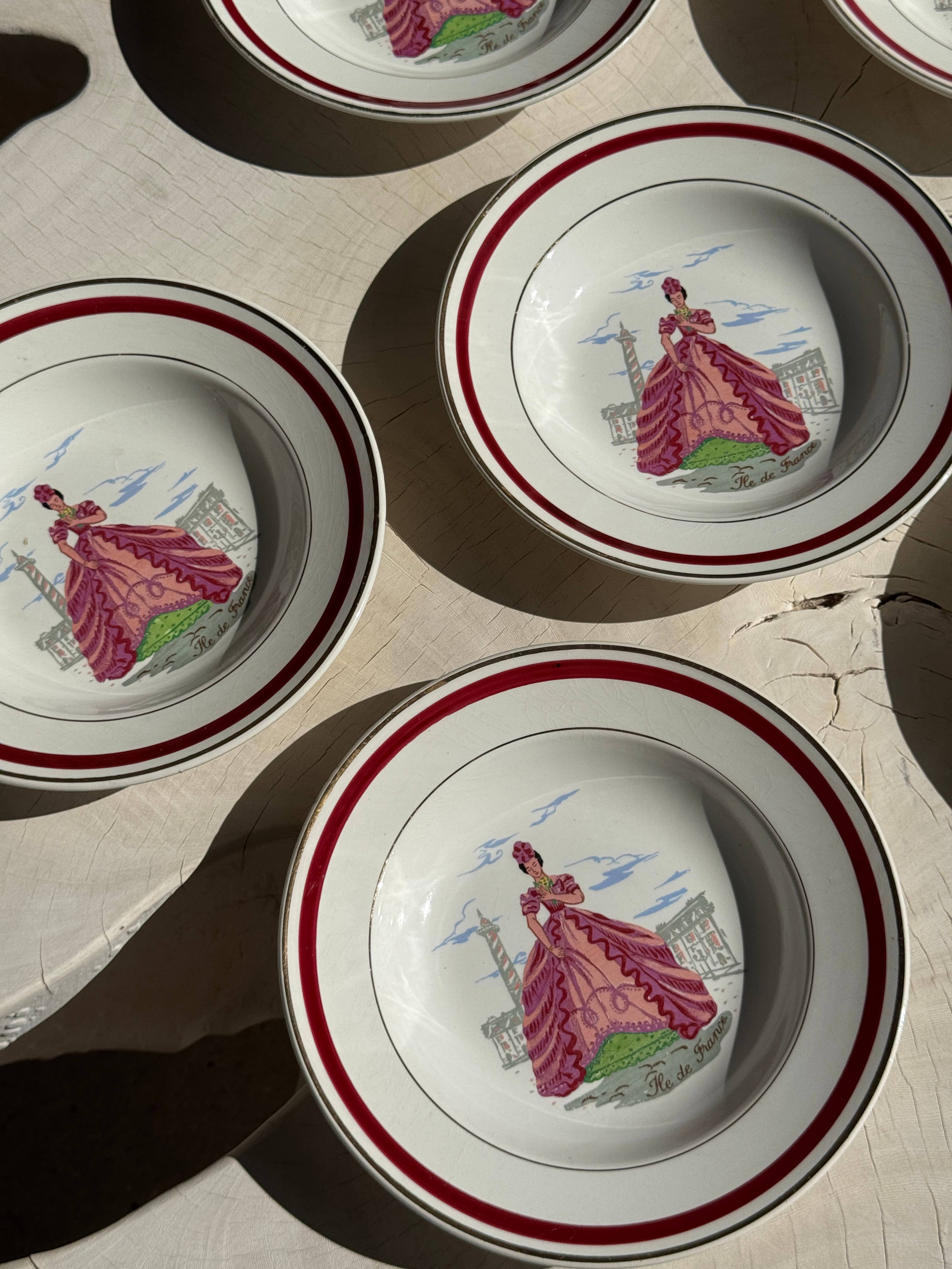 Office Objets - Wholesale Dinner Plate - Set of 6 Ile de France deep plates D22.59
