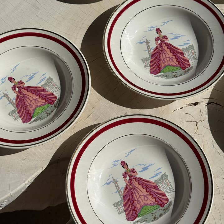 Office Objets - Wholesale Dinner Plate - Set of 6 Ile de France deep plates D22.59