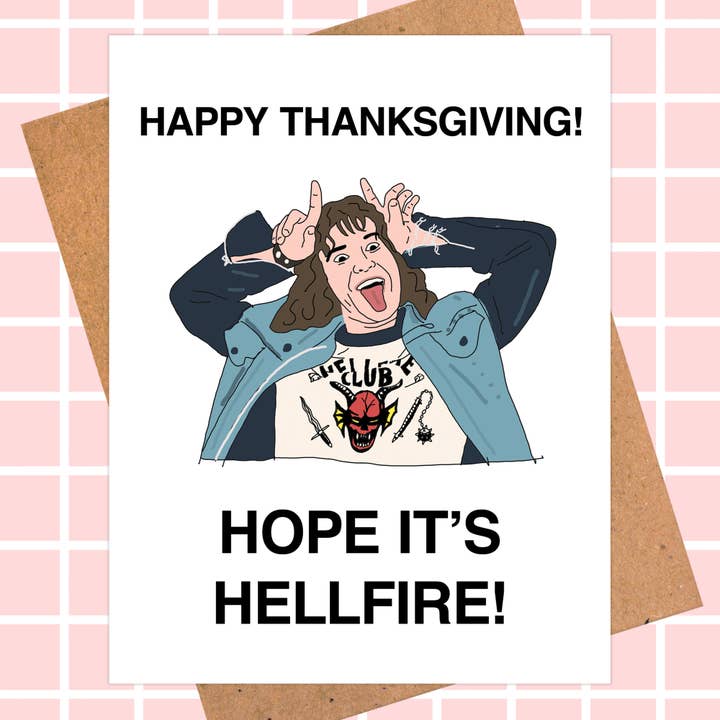 Stranger Things Thanksgiving Card | Pop Culture Card for wholesale by Pop Hot Cards