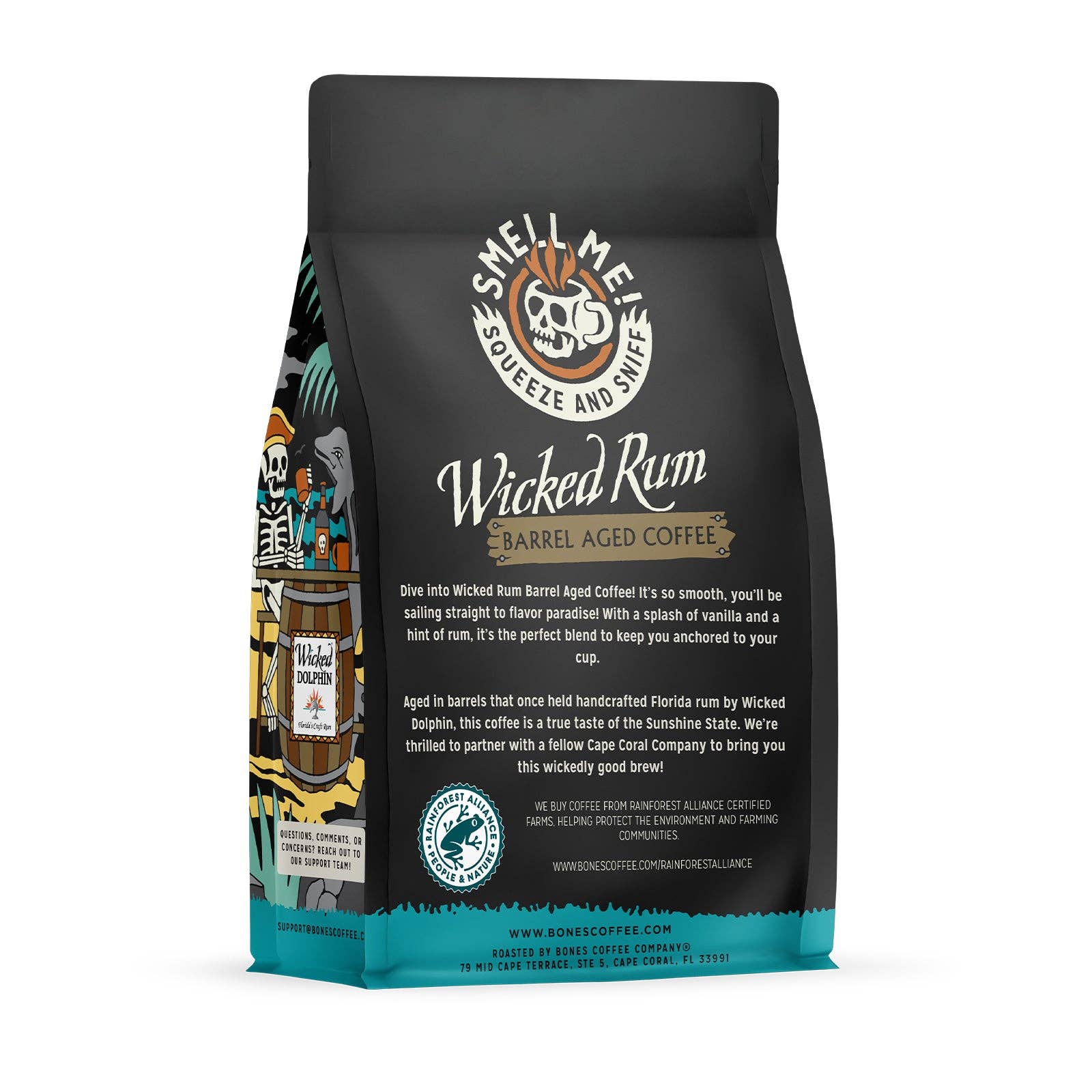 Bones Coffee Company - Wholesale Coffee Beans - Wicked Rum Barrel-Aged Coffee | 12oz | Whole Bean6
