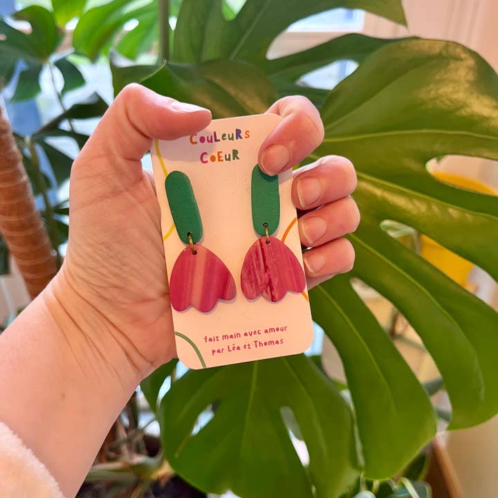 SALES - Tulip - Marbled Burgundy for wholesale by Couleurs cœur