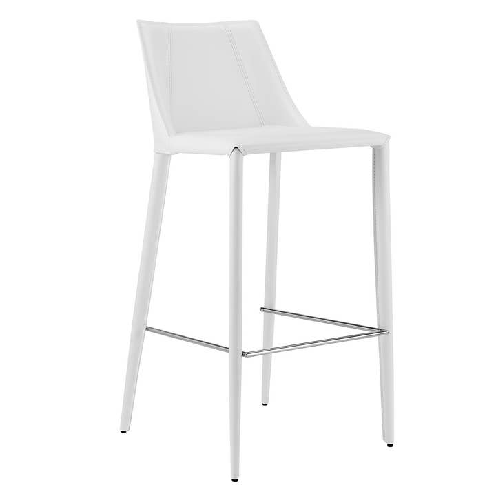 HomeRoots - Wholesale Stool - Rich White Faux Leather Bar Stool1