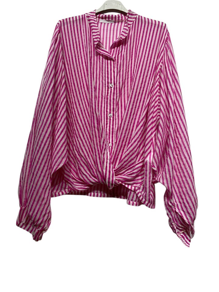 6972 COTTON STRIPED SHIRT for wholesale by LINEN & COTTON HOUSE