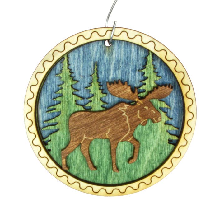 Layered Ornament - Moose for wholesale by Made and Assembled