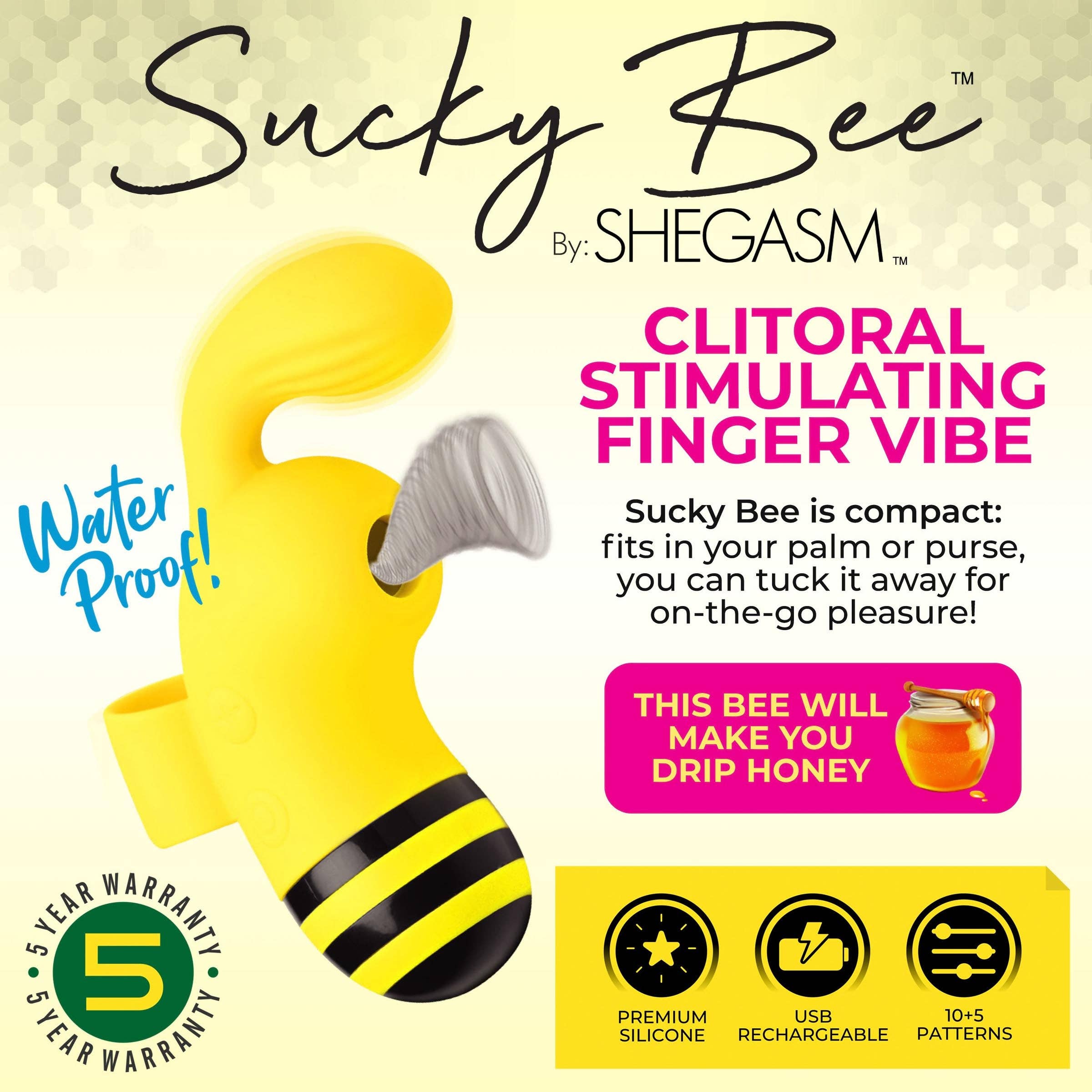 Shegasm Toys - Wholesale Sex Toy - Sucky Bee Silicone Clit Stimulator2