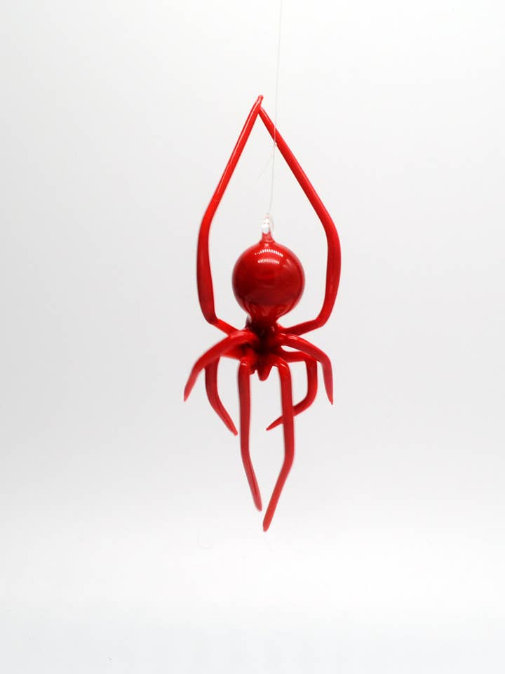 Aranha de Patas Longas - Vermelha por atacado de WGK Glass Art Inc
