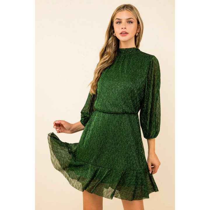 THML - Wholesale Dress - Women's - Metallic Mesh Dress
