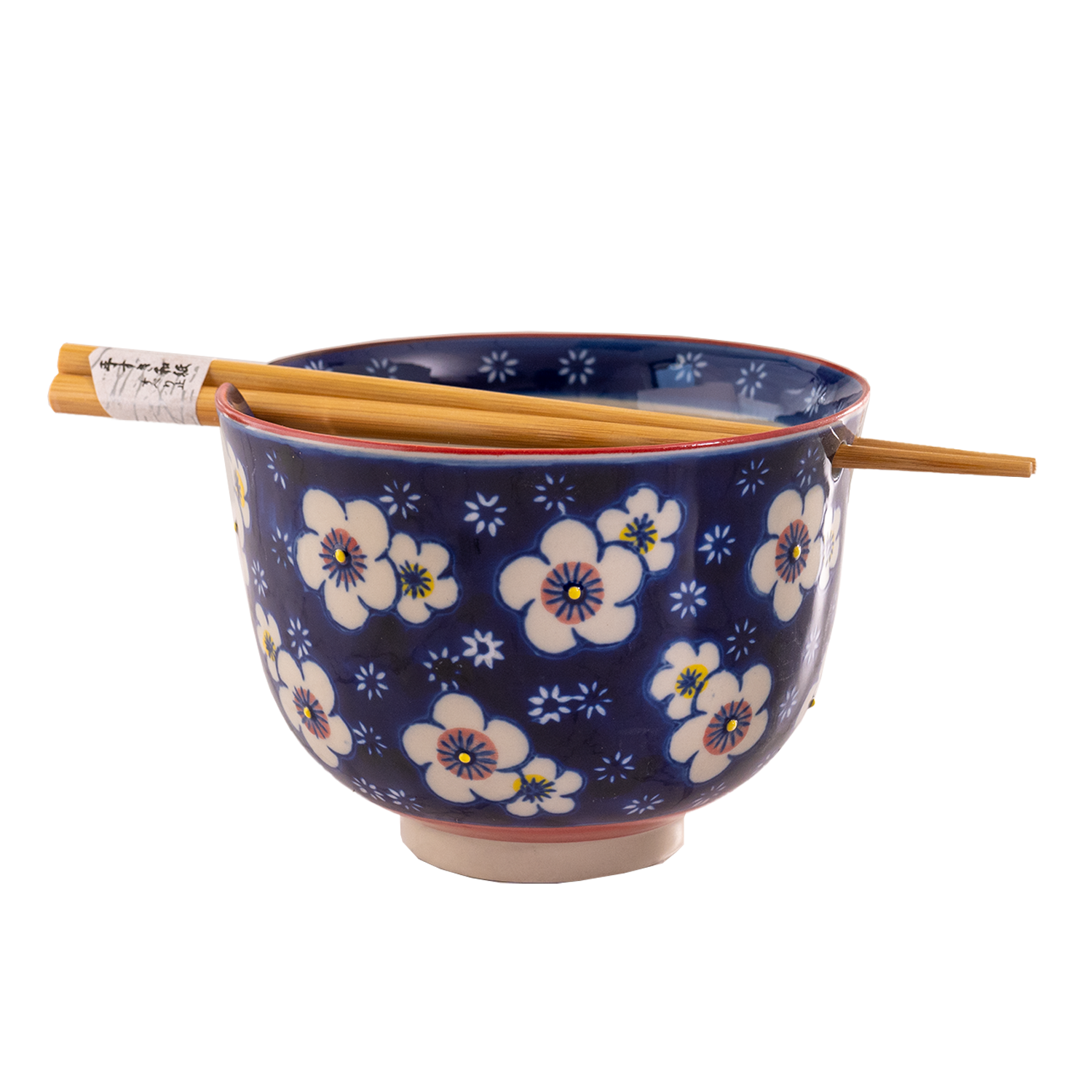 Urban Tokyo - Wholesale Bowl - Ume Plum Design 18oz 5.25"D Bowl With Chopsticks Set1