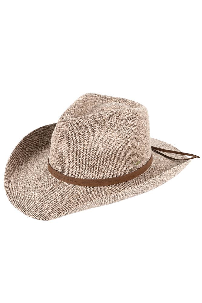 Hana - Wholesale Cowboy Hat - Women's - C.C Terry Cloth Band Trim Cowboy Hat6