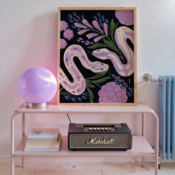 Tara Reed - Wholesale Art Print - "Twin Snakes - Black" - 8" x 10" Giclée Art Print1