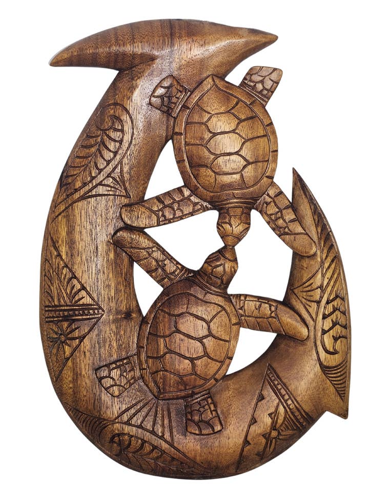 Hand Carved SEA TURTLE HOOK Nautical Wall for wholesale by White Elephant