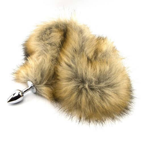 Kinky Pleasure – Großhandel Sexspielzeug – Extra langer brauner Fuchsschwanz-Butt Plug - 78 CM - N10424
